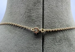 Collier Or Jaune 18 Carats Floral Vintage