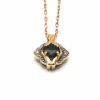 Collier or jaune 750 mil avec pendentif saphir