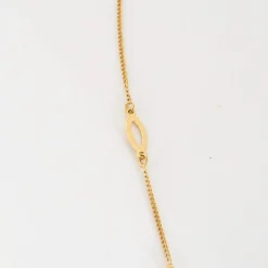 Collier or jaune à motif d'abeille, diamants et rubis
