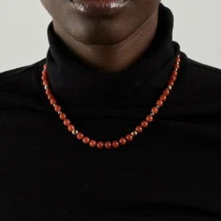 Collier or jaune billes de corail