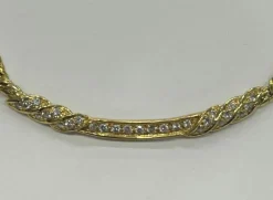 Collier or jaune Cobra diamanté