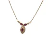 Collier or jaune diamants rubis