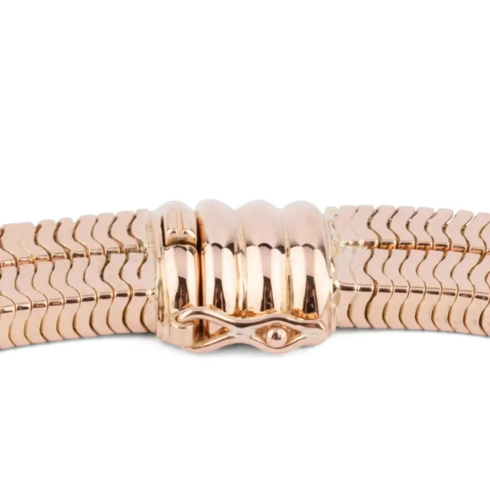 Collier or jaune double rang maillon lisse