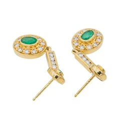 Collier Or jaune Emeraude