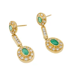 Collier Or jaune Emeraude