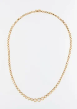 Collier or jaune et 99 diamants certificat HRD