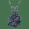 Collier or jaune et argent diamants