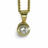 Collier or jaune et diamant 0,30 ct