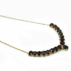 Collier Or jaune et grenats