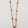 Collier or jaune et grenats