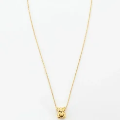 Collier or jaune et pendentif panda