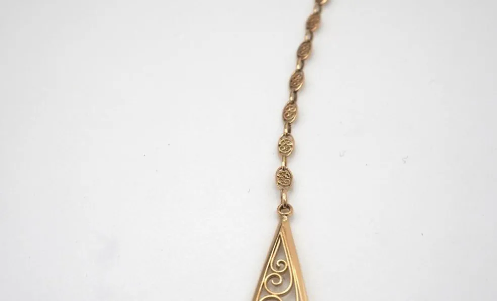 Collier or jaune fin 19e