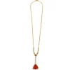 Collier Or Jaune Grenats & Diamants