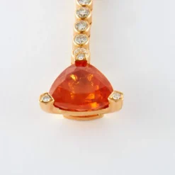 Collier Or Jaune Grenats & Diamants