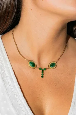 Collier Or jaune Jade Jadéite