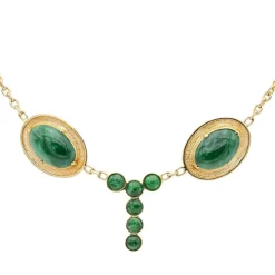 Collier Or jaune Jade Jadéite
