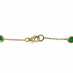 Collier or jaune 18K et emeraude 2 ct