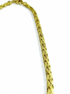 Collier Or jaune Lisse et Sablé