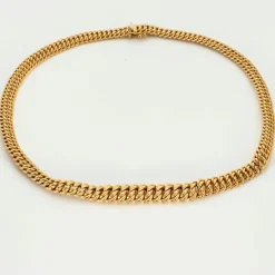 Collier or jaune maille américaine