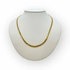 Collier or jaune maille cheval