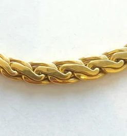Collier or jaune, maille en S