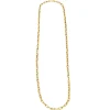 Collier or jaune maille forçat torsadée