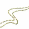 Collier or jaune maille forçat limée
