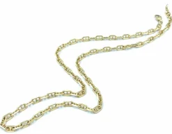 Collier or jaune maille forçat limée