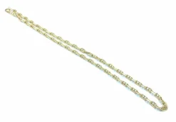 Collier or jaune maille forçat limée