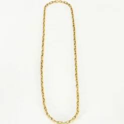 Collier or jaune maille forçat torsadée