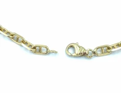 Collier or jaune maille forçat limée