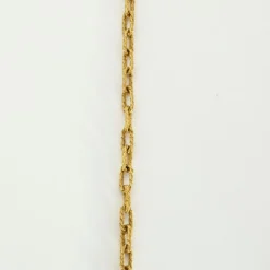 Collier or jaune maille forçat torsadée