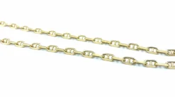 Collier or jaune maille forçat limée