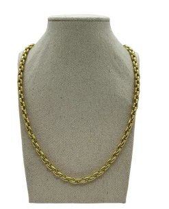 Collier Or Jaune Maille Grain de Riz