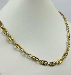 Collier Or Jaune Maille Grain de Café
