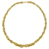Collier or jaune maille imbriquée