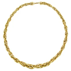 Collier or jaune maille imbriquée