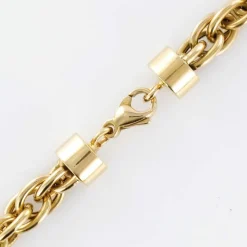 Collier or jaune maille imbriquée