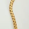 Collier or jaune maille palmier