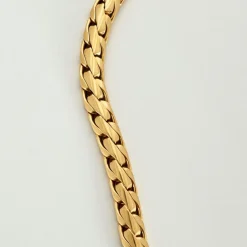 Collier or jaune maille palmier