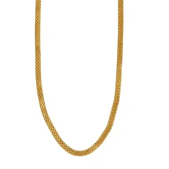 Collier or jaune maille paillasson