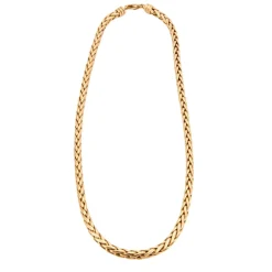 Collier Or jaune maille palmier