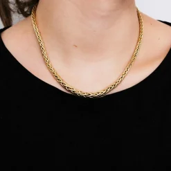 Collier Or Jaune Maille Palmier