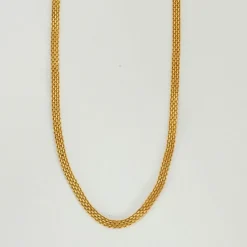 Collier or jaune maille paillasson