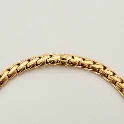 Collier or jaune maille palmier