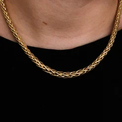 Collier Or Jaune Maille Palmier