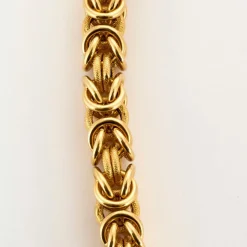 Collier or jaune maille royale 4 Faces