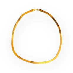 Collier or jaune maille serpent