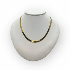 Collier or jaune maille serpent