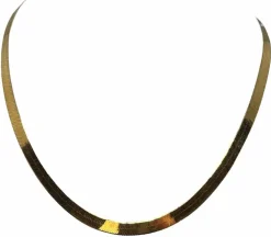 Collier or jaune maille serpent